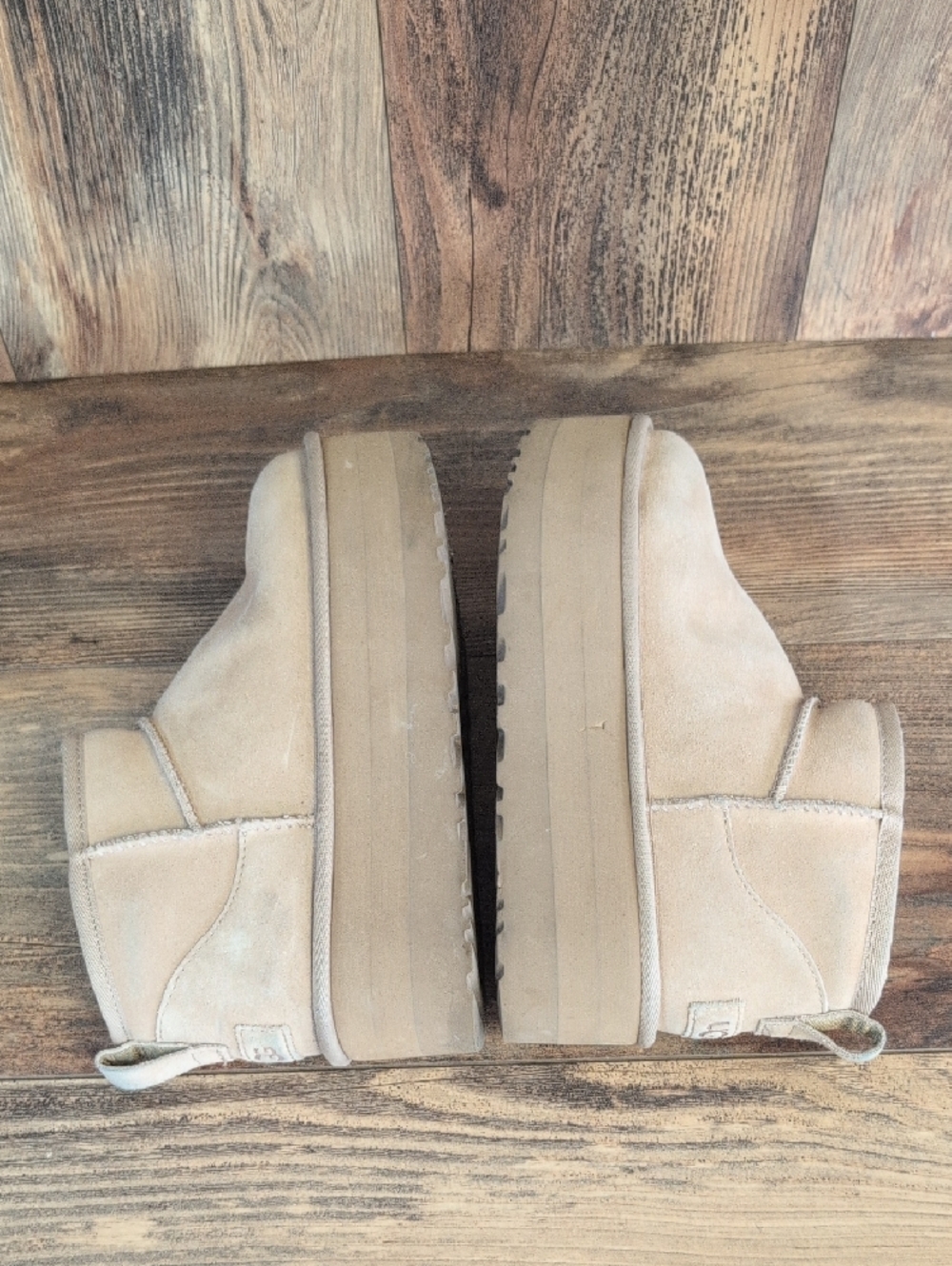 UGG Women's Classic Ultra Mini Platform Boots in Sand 7        R304 - Picture 4 of 10